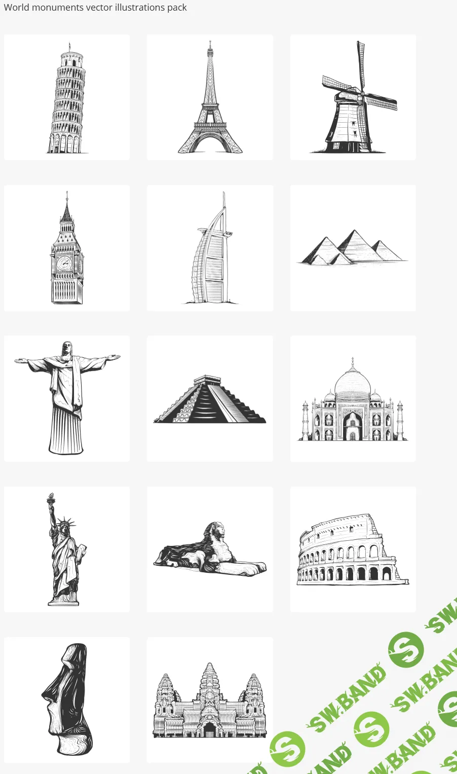 500 Hand drawn illustrations