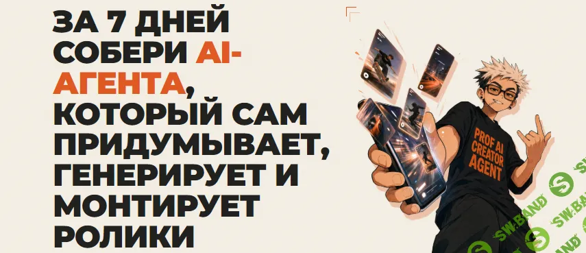 [Алиса Клинг, Юрий Карпенко, Александр Клинг] За 7 дней собери AI-агента, который сам придумывает, генерирует и монтирует ролики (2026)