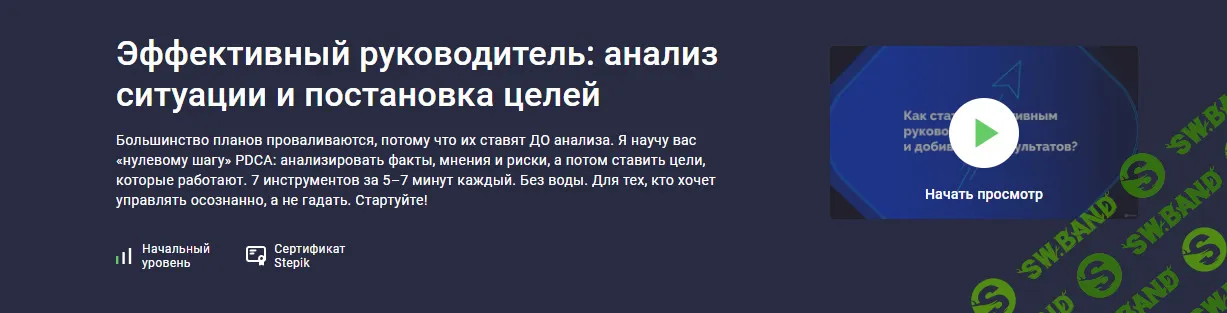 Эффективный руководитель: анализ ситуации и постановка целей [stepik] [Глеб Смирнов]