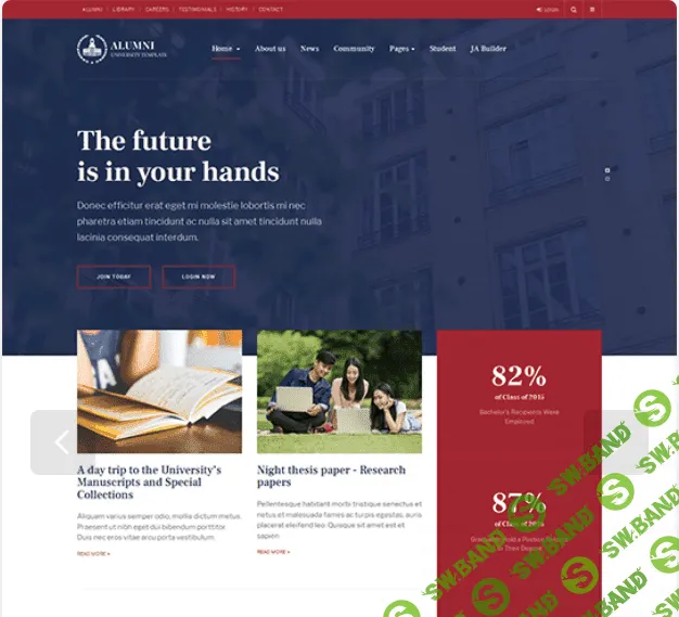 [joomlart] JA Alumni v2.0.0 - премиум шаблон образовательного сайта Joomla (2021)