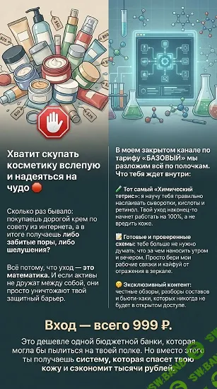 [Лаура Ефимова] Взломать код молодости. Закрытый клуб по разбору косметических средств (апрель-июнь 2026)