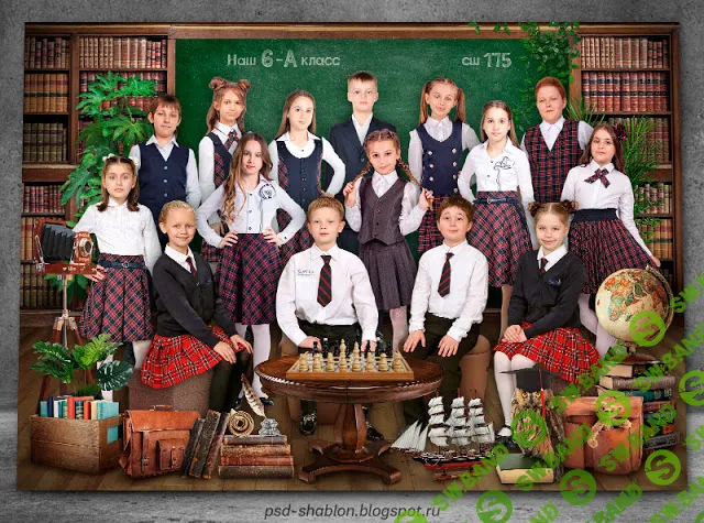 [PSD, Eneya Dezign] Групповой шаблон Школьная библиотека (2020)