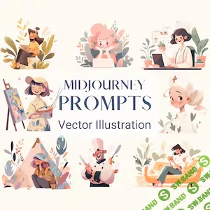 [PurrfectCity] Промпты Midjourney для создания мультяшной векторной иллюстрации (2025)