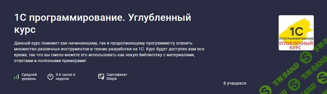 [stepik, Василий Еремин] 1С программирование. Углубленный курс (2026)
