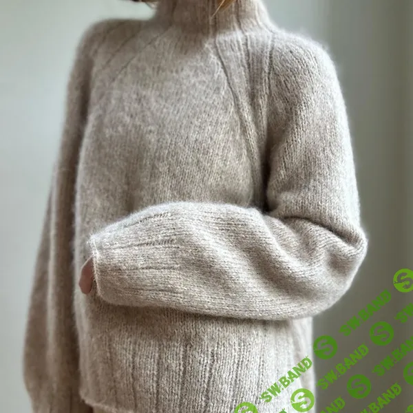 [Вяжи.ру, My Favourite Things] Теплый свитер с красивым регланом Sweater no 33, вязанный спицами сверху (2025)