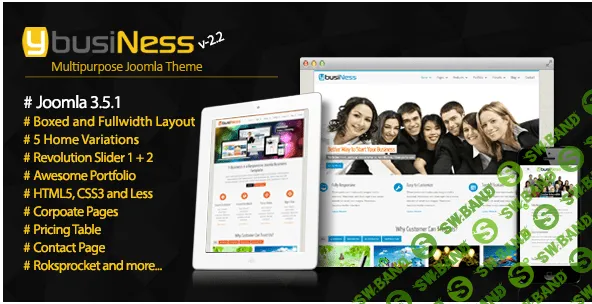 [YbusiNess v2.0] Бизнес шаблон для Joomla